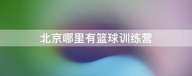 巅峰篮球训练营大兴体育中心